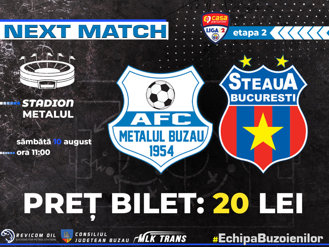 BILETE METALUL BUZĂU – STEAUA