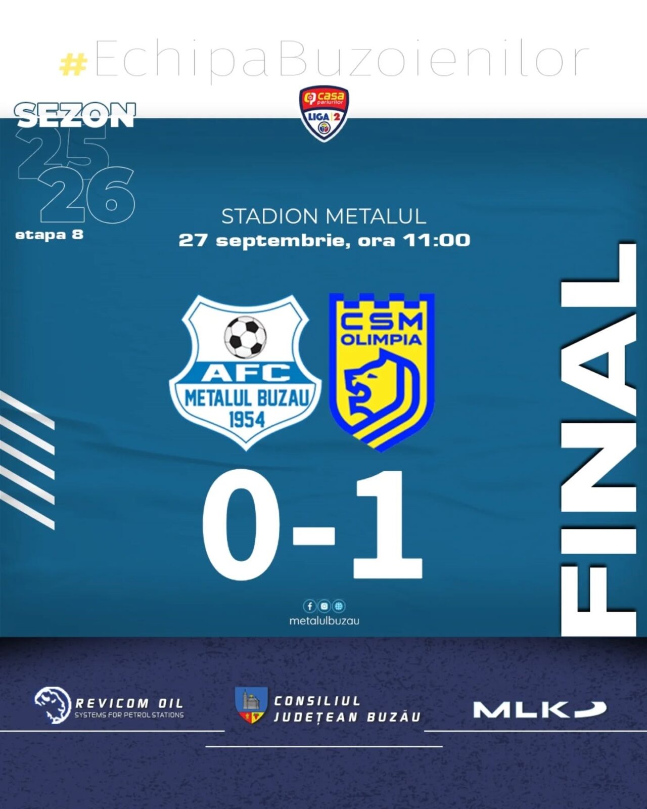 ÎNFRÂNGERE CU OLIMPIA SATU MARE